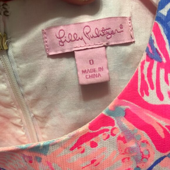 Lilly Pulitzer Mila Shift Aquadesiac size 0 - Picture 2 of 2